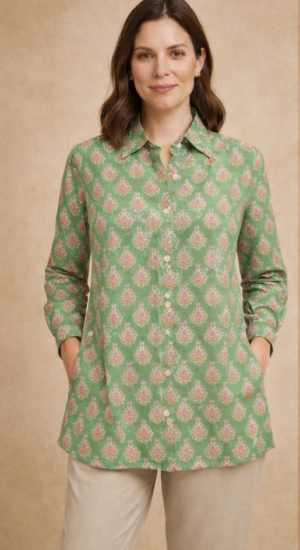Verdant Bloom Mul Shirt