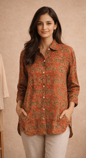 Rust Roar Longline Shirt